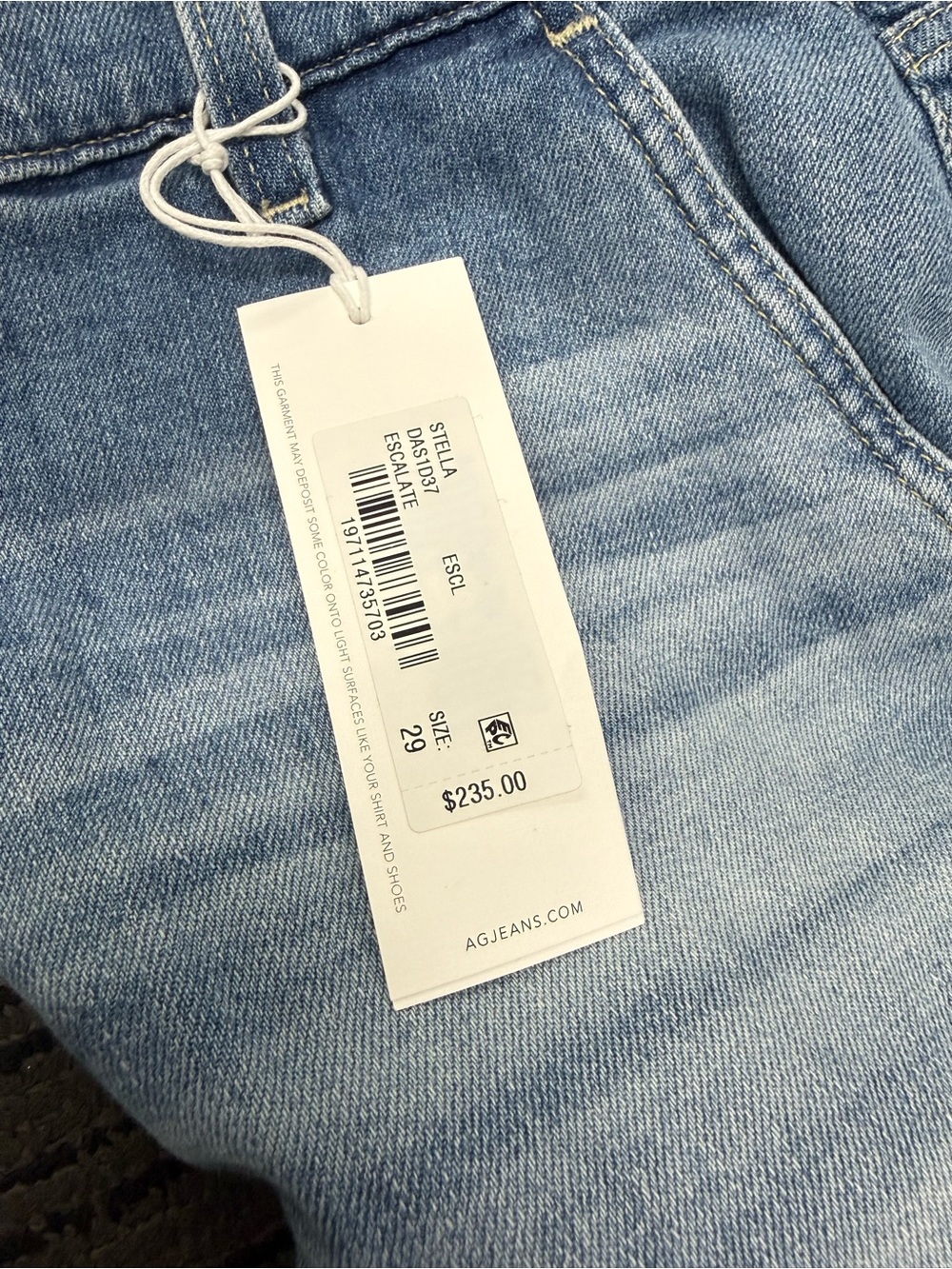 Ag Adriano Goldschmied Light Blue Wide-Leg Jeans - Picture 4 of 4